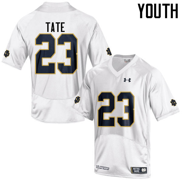 Youth #23 Golden Tate Notre Dame Fighting Irish College Football Jerseys-White